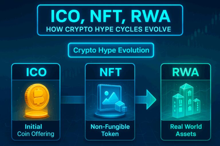 ICO, NFT y RWA: cómo evolucionan los ciclos de las criptomonedas