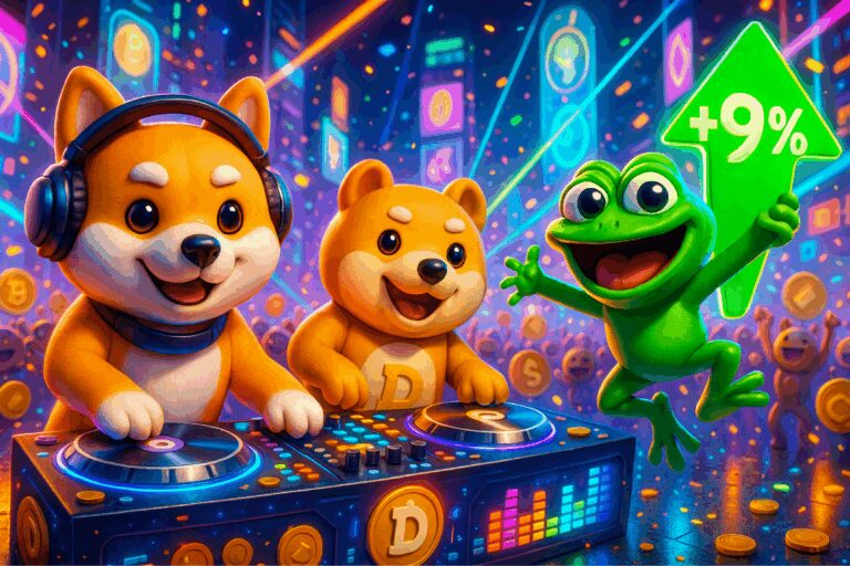 시바견과 도지코인이 밈 코인 부활을 주도하며 PEPE 코인이 24시간 만에 9% 상승