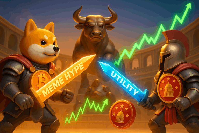 시바견 vs MAGACOIN FINANCE — 어떤 유틸리티 밈코인이 다음 상승장을 주도할까요?
