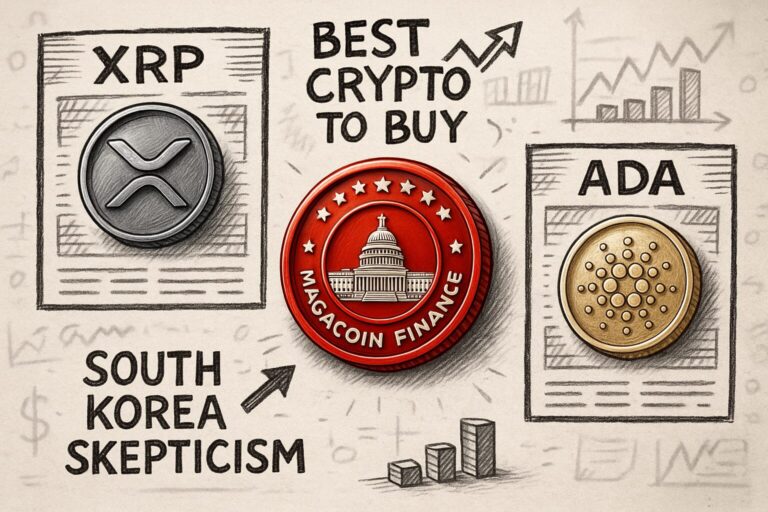 أفضل العملات الرقمية للشراء رغم تشكيك كوريا الجنوبية: XRP وADA وMAGACOIN. تابعونا على قوائم المراقبة