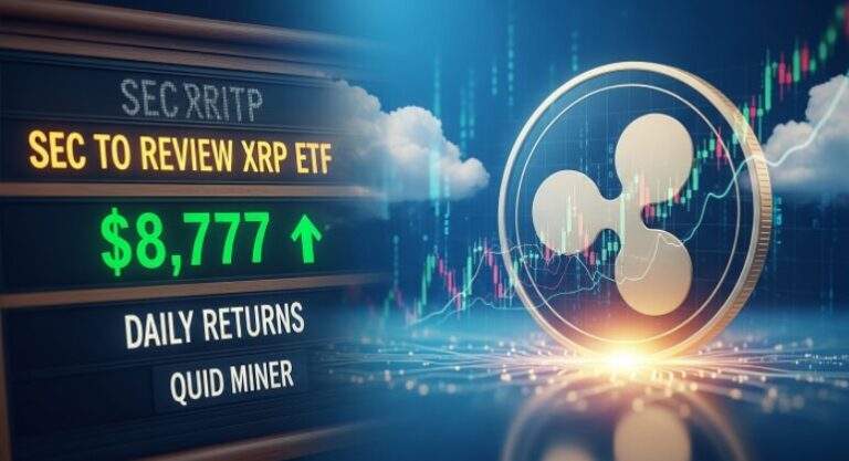 Con la próxima revisión del ETF XRP por parte de la SEC, la estrategia de minería en la nube de Quid Miner ya está en marcha, lo que resulta en un rendimiento diario estable de $8,777.