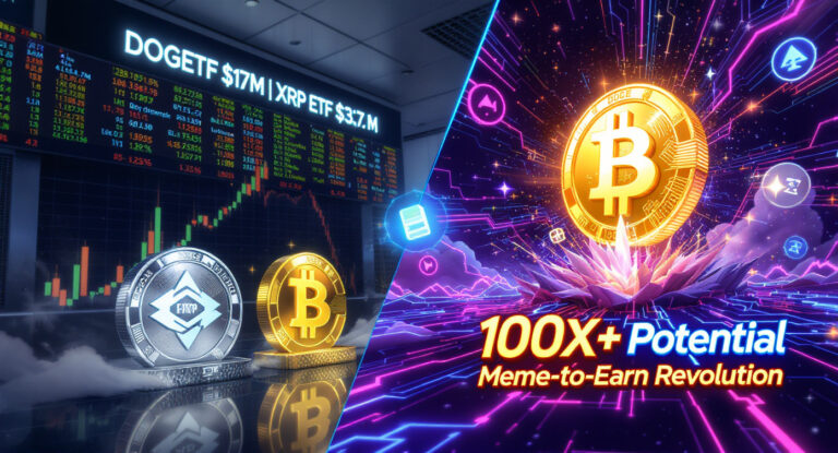 صندوق دوج المتداول في البورصة يجذب 17 مليون دولار، وXRP 37.7 مليون دولار، لكن هذه الضجة لا تُضاهي المكاسب التي تجاوزت 100 ضعف في عملية البيع المسبق لرمز الميم هذا