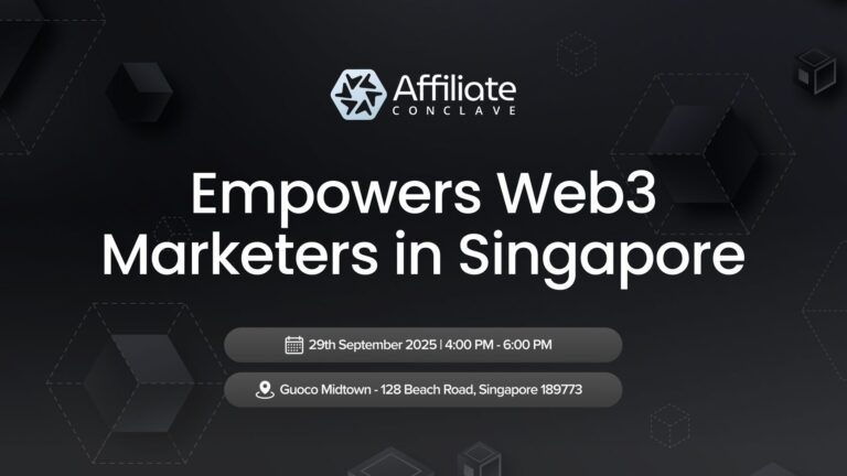 Affiliate Conclave 2025: potenzia i marketer Web3 a Singapore