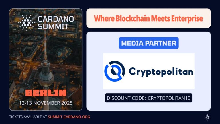 تم اختيار Cryptopolitan كشريك إعلامي رسمي لقمة Cardano 2025، مما يوفر مزايا حصرية للقراء