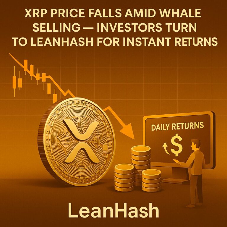 XRP price falls amid whale sell-off – investors turn to LeanHash for instant gains